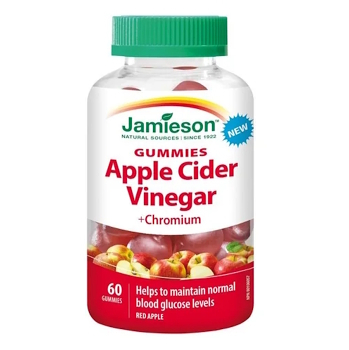 JAMIESON Jablčný ocot s chrómom Gummies 60 želatínových pastiliek (Chróm) - Viaczložkové
