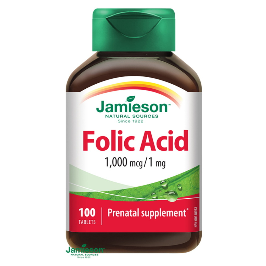 Jamieson Folic Acid 1000 mcg tablety pre tehotné ženy 100 tbl kúpite na Mojalekaren.sk