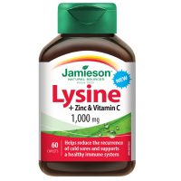 JAMIESON LYZÍN 1 000 mg SO ZINKOM A VITAMÍNOM C tbl 1x60 ks JAMIESON LYZÍN 1 000 mg SO ZINKOM A VITAMÍNOM C tbl 1x60 ks
