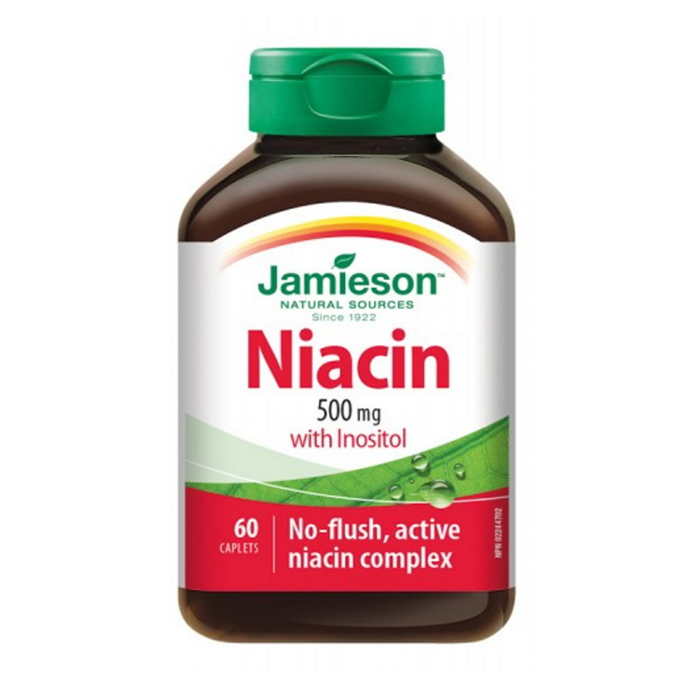 Jamieson Niacín 500 mg with Inositol tablety na normálnu činnosť nervovej sústavy a pre krásnu pleť 60 tbl kúpite na Mojalekaren.sk