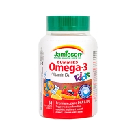 JAMIESON Omega-3 Kids Gummies žuvacie pektínové pastilky pre deti 60 kusov