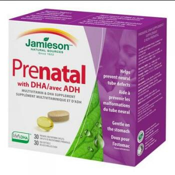 Jamieson Prenatal s Omega-3 DHA multivitamín 30 kapsúl a 30 tabliet