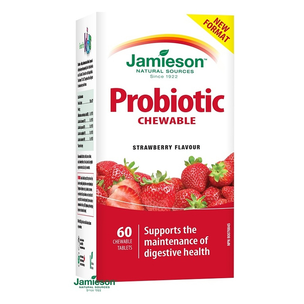 JAMIESON Probiotic tablety na cmúľanie s jahodovou príchuťou tbl. 60 pastiliek kúpite na Mojalekaren.sk