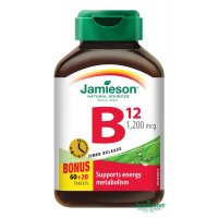 JAMIESON Vitamín B12 metylkobalamín 1200 μg s postupným uvoľňovaním 60 + 20 tabliet ZADARMO JAMIESON Vitamín B12 metylkobalamín 1200 μg s postupným uvoľňovaním 60 + 20 tabliet ZADARMO