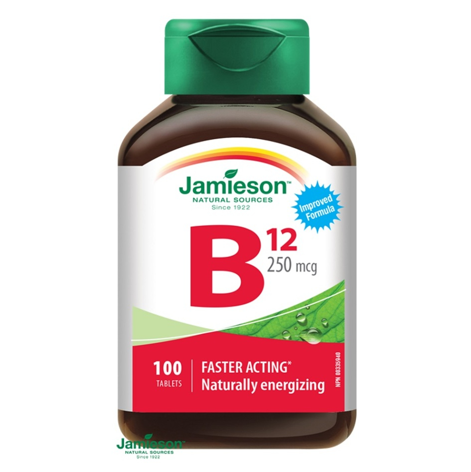 Jamieson B12 250 mcg tablety na podporu krvotvorby 100 tbl kúpite na Mojalekaren.sk