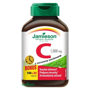 JAMIESON Vitamín C 1000 mg s postupným uvoľňovaním 120 tabliet
