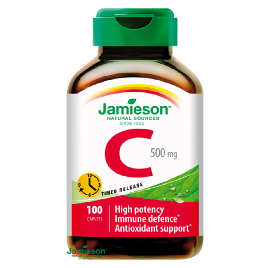 Jamieson C 500 mg Timed release tablety na podporu imunity, zníženie miery únavy a vyčerpania 100 tbl kúpite na Mojalekaren.sk