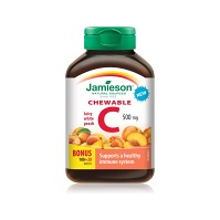 JAMIESON Vitamín C 500 mg tablety na cmúľanie s príchuťou broskyňa 120 tabliet
