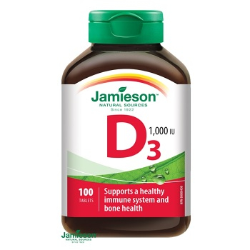 JAMIESON Vitamín D3 1000 IU 100 tabliet