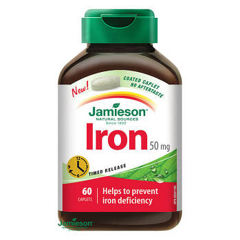 JAMIESON Železo 50 mg s postupným uvoľňovaním 60 tabliet