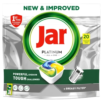 JAR Tablety do umývačky Platinum Plus All-in-One Yellow 20 ks