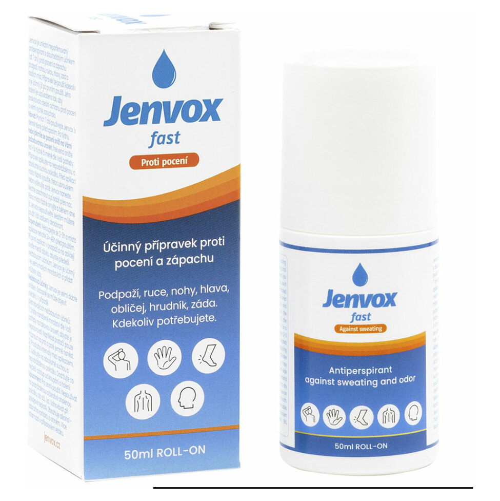 JENVOX Fast Roll-on Potenie a zápach 50 ml