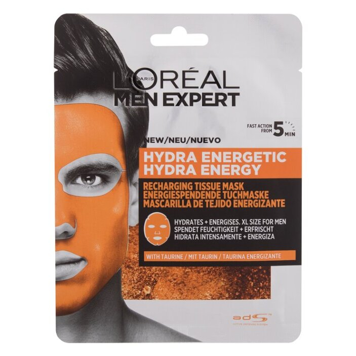 L'ORÉAL PARIS Men Expert povzbudzujúca textliná pleťová maska Hydra Energetic 32 g kúpite na Mojalekaren.sk