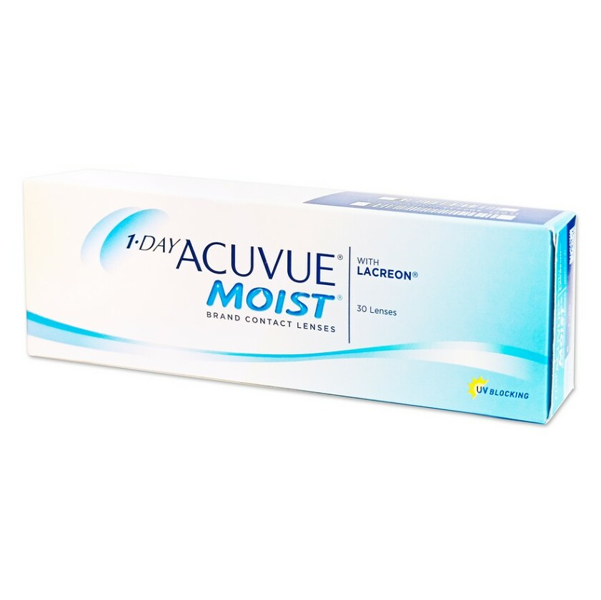 JOHNSON Acuvue Moist Jednodňové kontaktné šošovky 30 kusov, Počet dioptrií: +3,75, Počet ks: 30 ks, Priemer: 14,2, Zakrivenie: 8,5