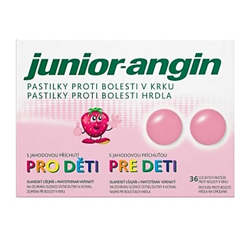 JUNIOR-ANGIN Pastilky pre deti 36 kusov (Na bolesť v krku) - Bylinné