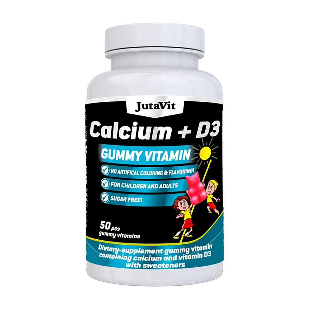 JutaVit Gumkáči Vápnik + vitamín D3 želatínové medvedíky 50 ks