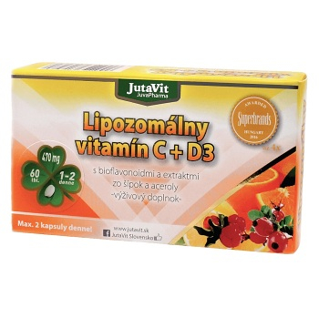 JUTAVIT Lipozomálny vitamín C + D3 60 tabliet