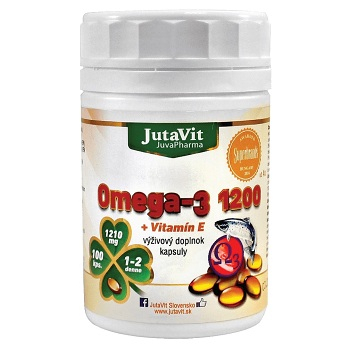 JUTAVIT Omega 3 1200 mg + vitamín E 100 kapsúl