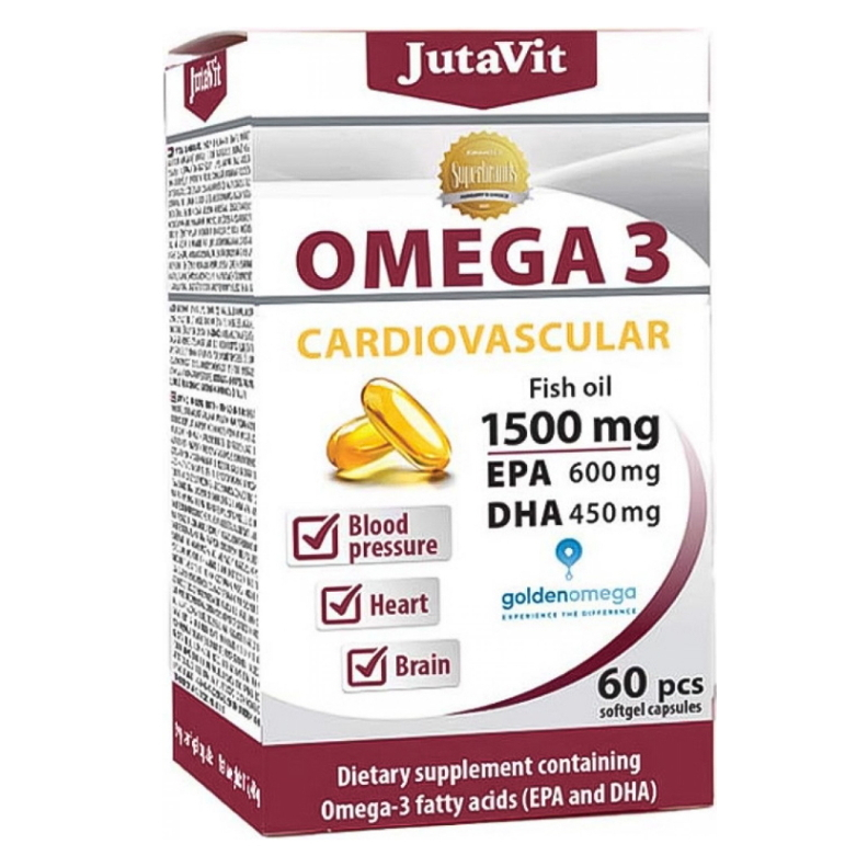 JutaVit Omega 3 Kardiovaskulár 1500 mg, 60 cps kúpite na Mojalekaren.sk