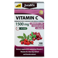 JUTAVIT Vitamín C 1500 mg s vitamínom D3 400IU, zinkom 15 mg, šípkami 10 mg a extraktom z aceroly 10 mg 100 tabliet