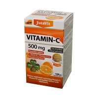 JUTAVIT Vitamín C 500 mg s vitamínom D3 2000IU a extraktom zo šípok 25 mg s príchuťou pomaranča so sladidlami 100 žuvacích tabliet