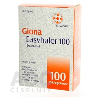 GIONA EASYHALER 100 plv inh (inhal.plast.) 1x200 dávok (Lieky na predpis)