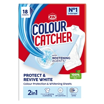 K2R COLOUR CATCHER 2in1 Protect & Revive White Pracie obrúsky 18 kusov (Odstraňovače škvŕn a škroby)
