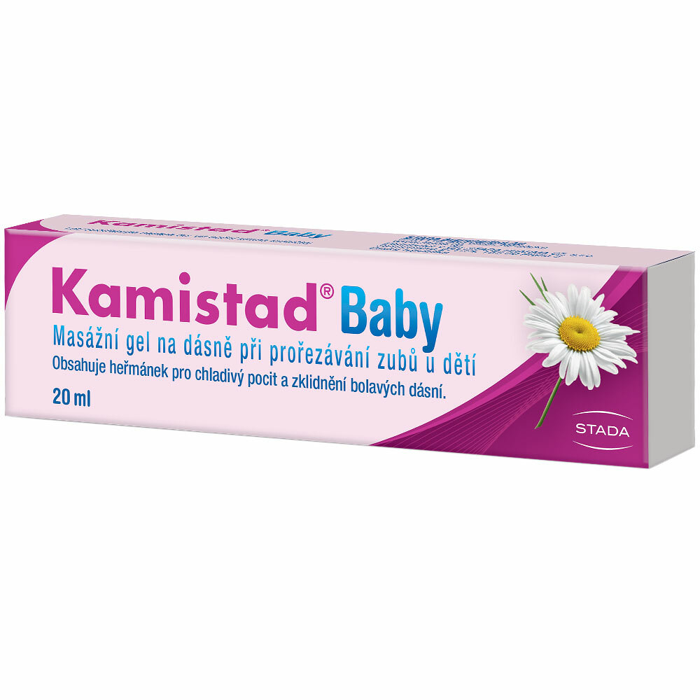 Kamistad Baby chladivý masážny gél podporujúci regeneráciu podráždených ďasien 20 ml kúpite na Mojalekaren.sk