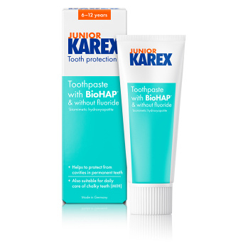 KAREX Junior Zubná pasta 6-12 rokov 65 ml (Zubné pasty pre deti)