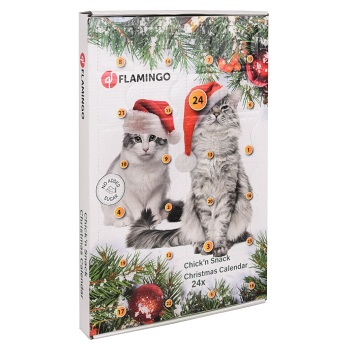 KARLIE FLAMINGO Adventný kalendár s kuracími maškrtami pre mačky
