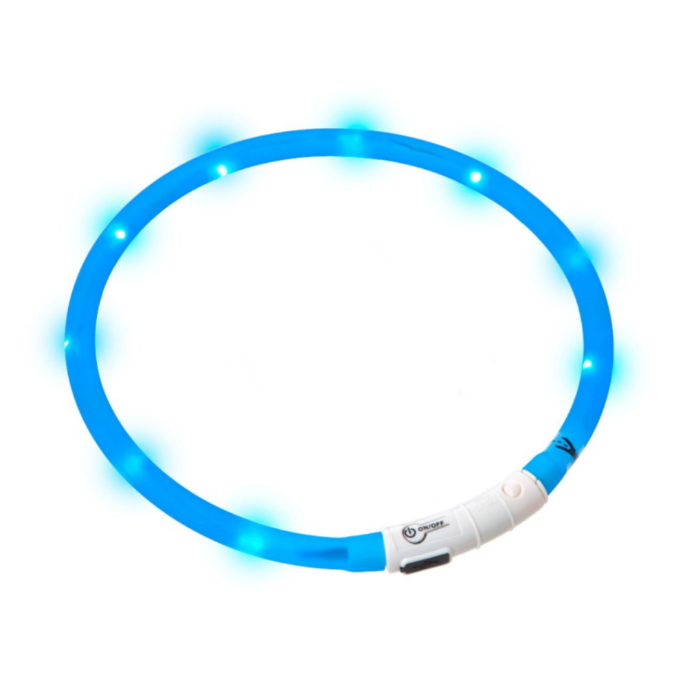 E-shop KARLIE USB Visio Light svietiaci obojok pre psov modrý 20-70 cm