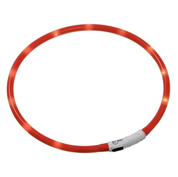 KARLIE FLAMINGO Obojok USB Visio Light 35 cm oranžový