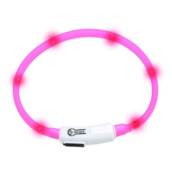 KARLIE FLAMINGO Obojok USB Visio Light 35 cm ružový