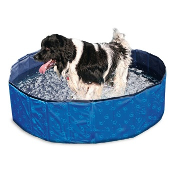 KARLIE FLAMINGO Skladací bazén pre psov modro-čierny 120x30 cm
