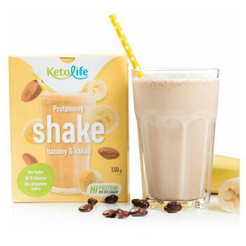 KETOLIFE Proteínový shake banány a kakao 150 g