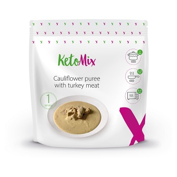 KETOMIX Morčacie mäso s karfiolovým pyré diétne hotové jedlo 250 g (KetoMix proteínové polievky)