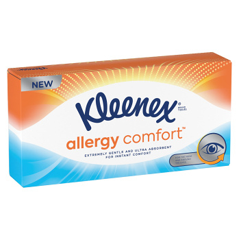 KLEENEX Papierové vreckovky 3-vrstvové Allergy Comfort Box 56 kusov