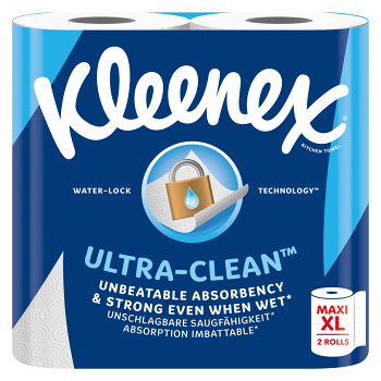 KLEENEX Kuchynské utierky Clean Ultra 2 kusy (Papierové uteráky a kuchynské utierky) - Jednorázové, vyšetrovacie - obrázok 2/2