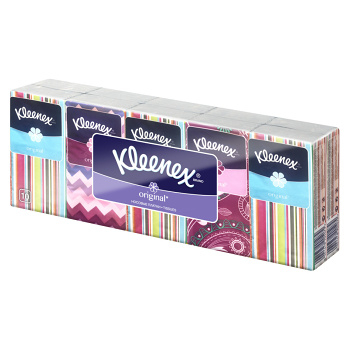 KLEENEX Papierové vreckovky 3-vrstvové Original 10 x 10 kusov (Papierové vreckovky) - Jednorázové, vyšetrovacie - obrázok 2/2