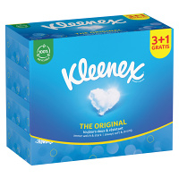 KLEENEX Papierové vreckovky 3-vrstvové Originál Box 4 x 72 kusov