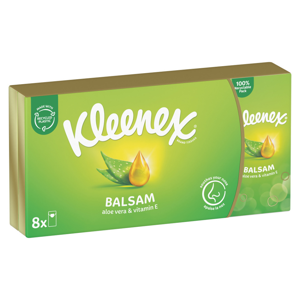 E-shop KLEENEX Papierové vreckovky 4-vrstvové Balsam 8 x 9 kusov