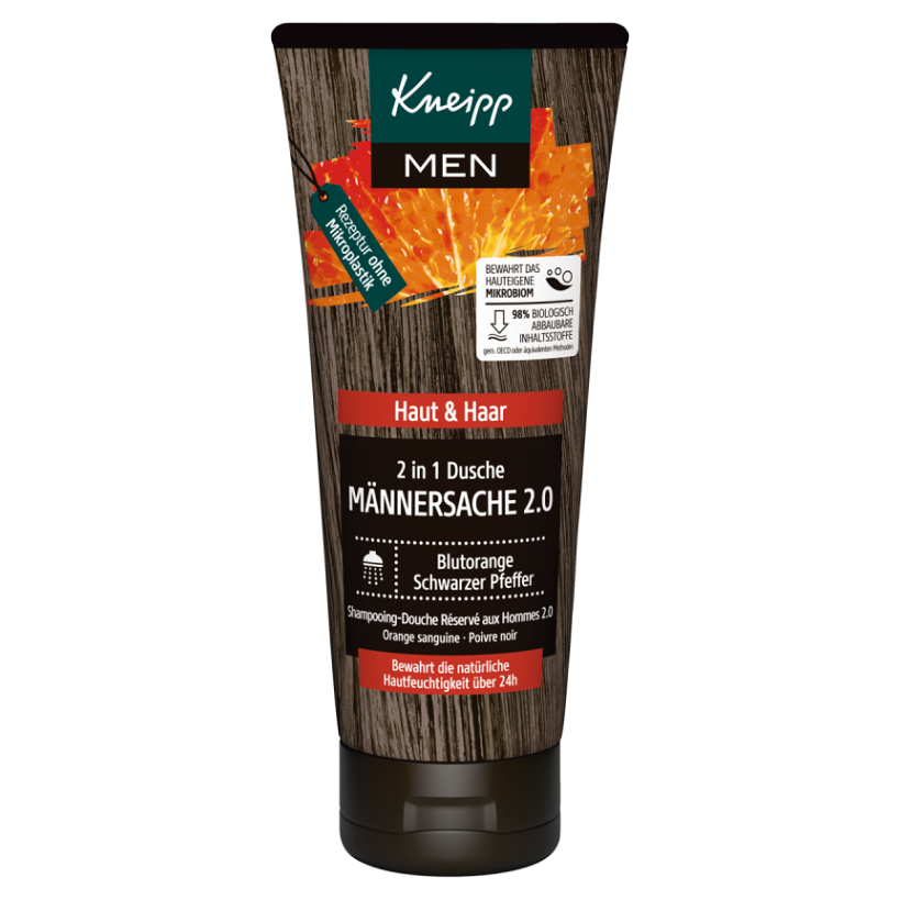 Kneipp sprchový gél pre mužov 2v1 červený pomaranč 2.0, 200 ml