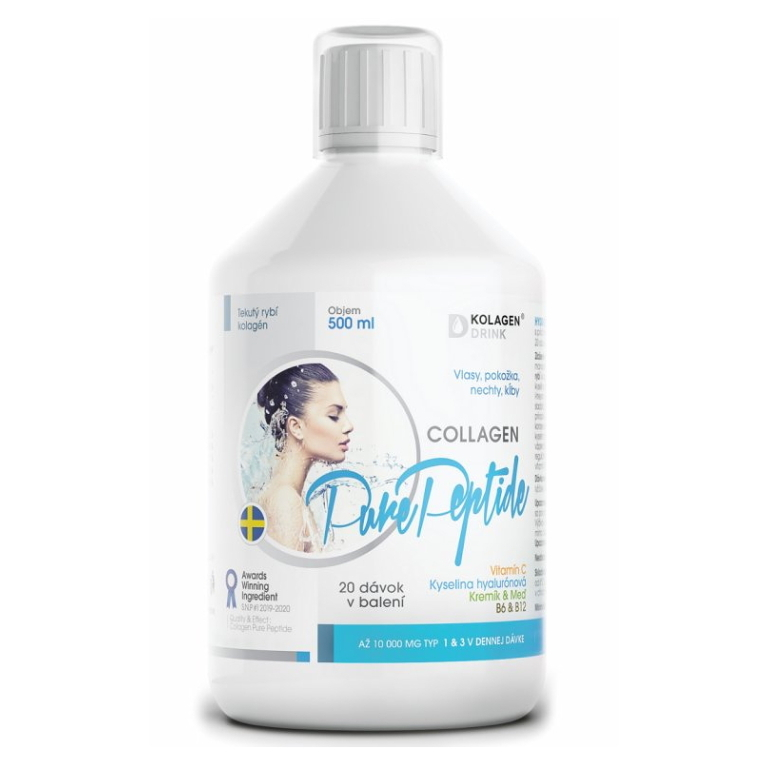 KOLAGENDRINK Collagen 10 000 Pure Peptide hydrolyzovaný rybí kolagén 500 ml kúpite na Mojalekaren.sk