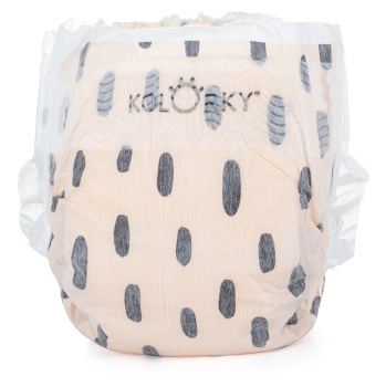 KOLORKY DAY Jednorazové EKO plienky dážď &amp; dúhy S (3-6 kg) 25 kusov
