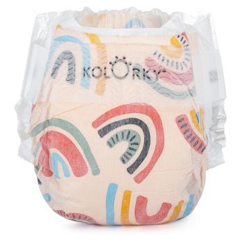 KOLORKY DAY Jednorazové EKO plienky dážď &amp; dúhy XL(12-16 kg) 17 kusov