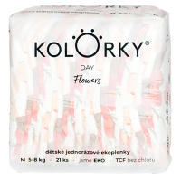 KOLORKY DAY Jednorazové EKO plienky kvety M (5-8 kg) 21 kusov