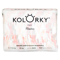 KOLORKY DAY Jednorazové EKO plienky kvety S (3-6 kg) 25 kusov