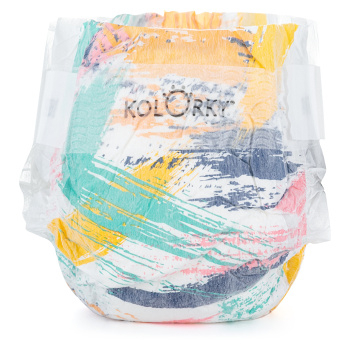 KOLORKY DAY Jednorazové EKO plienky štetce S (3-6 kg) 25 kusov (Plienky 2 (3 - 6 kg)) - Ekologické - obrázok 4/4