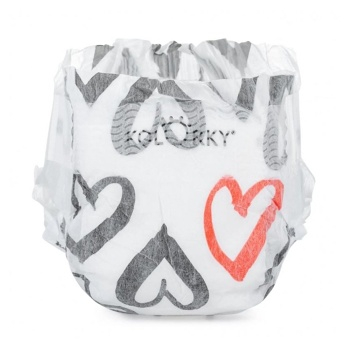 KOLORKY DAY Jednorazové EKO plienky srdce XL (12-16 kg) 17 kusov (Plienky 5 (11 - 25 kg)) - Ekologické - obrázok 2/4