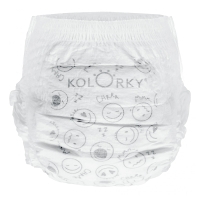 KOLORKY Deluxe Velvet nočné nohavičkové plienky L (8-13 kg) 19 kusov